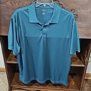 Haggar Men's L Teal Golf Shirt